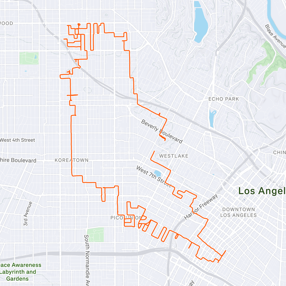 Map of the activity, Afternoon Ride