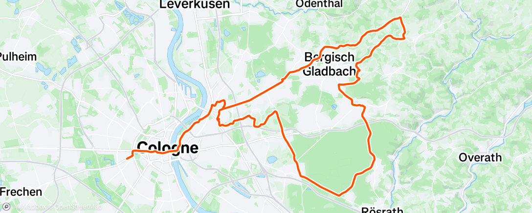 Map of the activity, Abendradfahrt