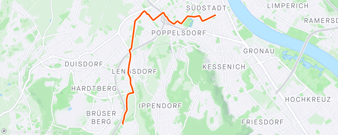 Map of the activity, Gravel-Fahrt am Nachmittag