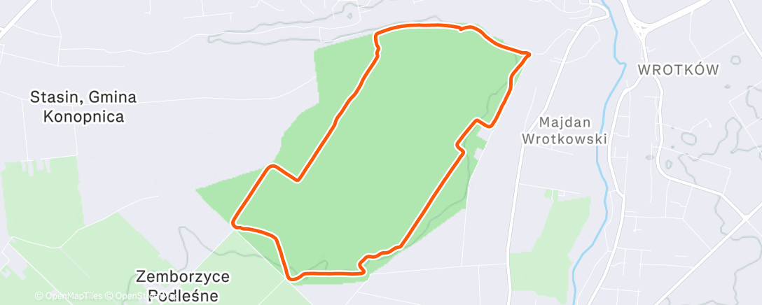 Map of the activity, Morning Run