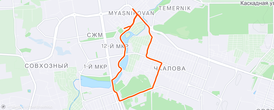 Mappa dell'attività Nike Run Club: воскресенье - дневная пробежка