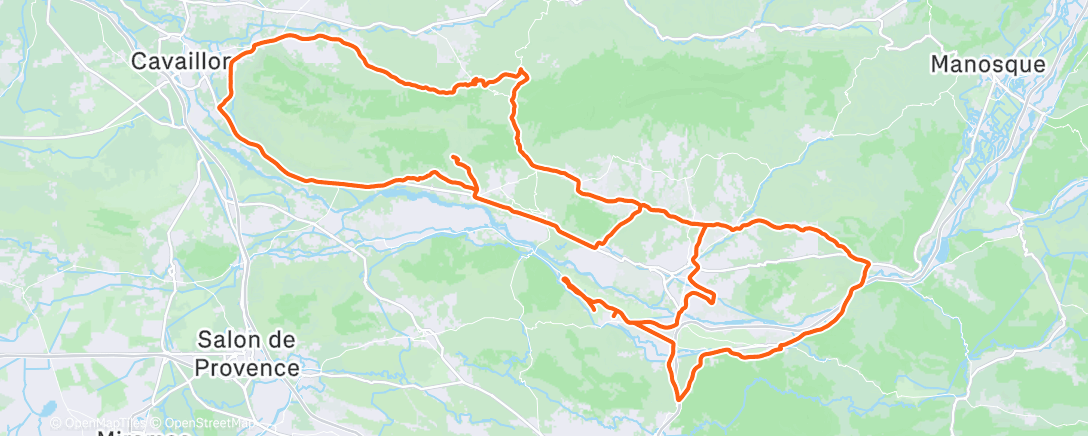 Map of the activity, Sortie vélo le matin