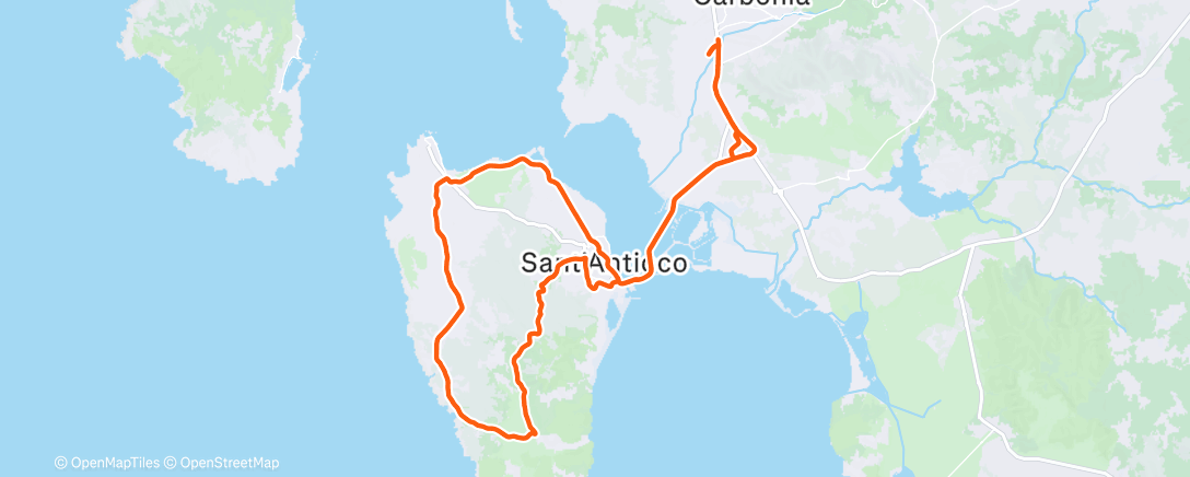 Map of the activity, Sessione di mountain biking mattutina