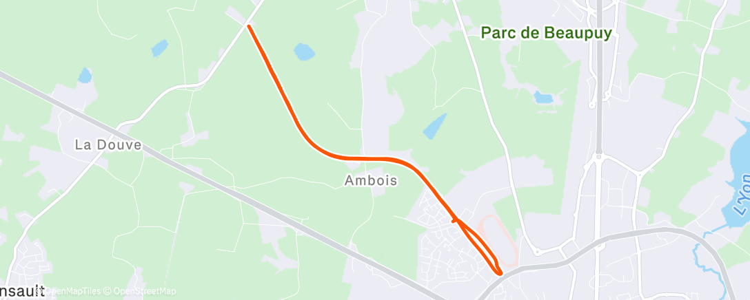 Map of the activity, Lunch Run