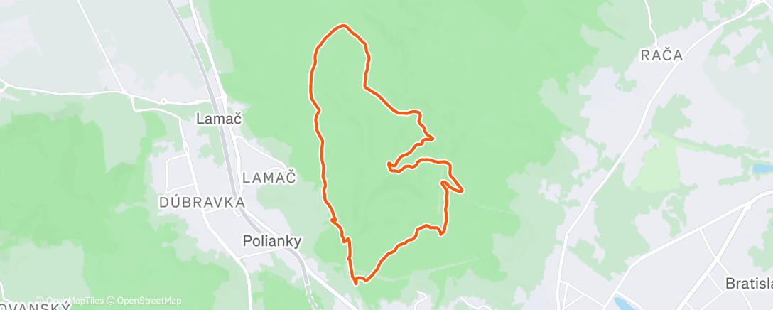 Map of the activity, Morning Run