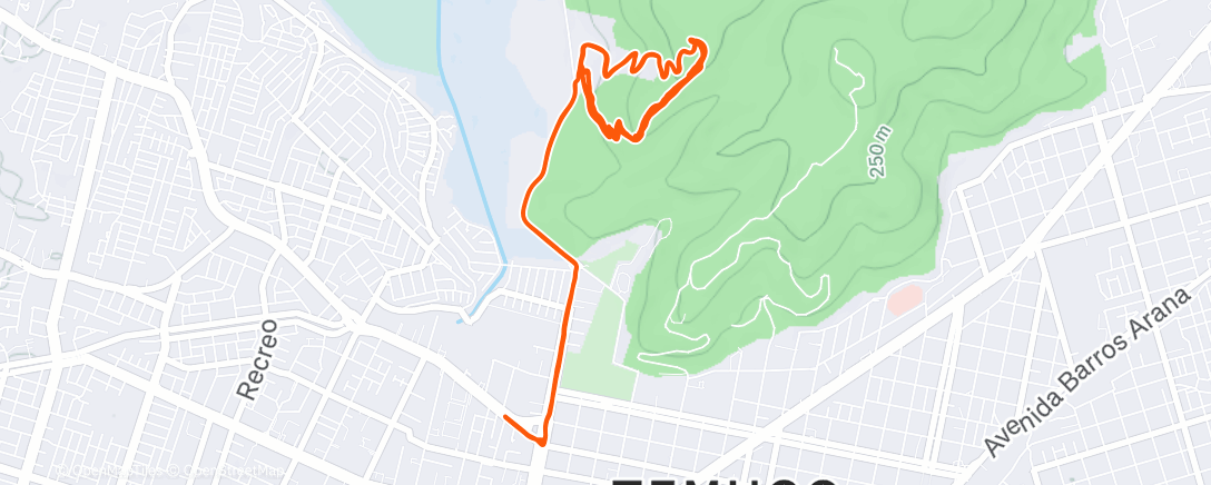 Map of the activity, MTB: Parapente x4