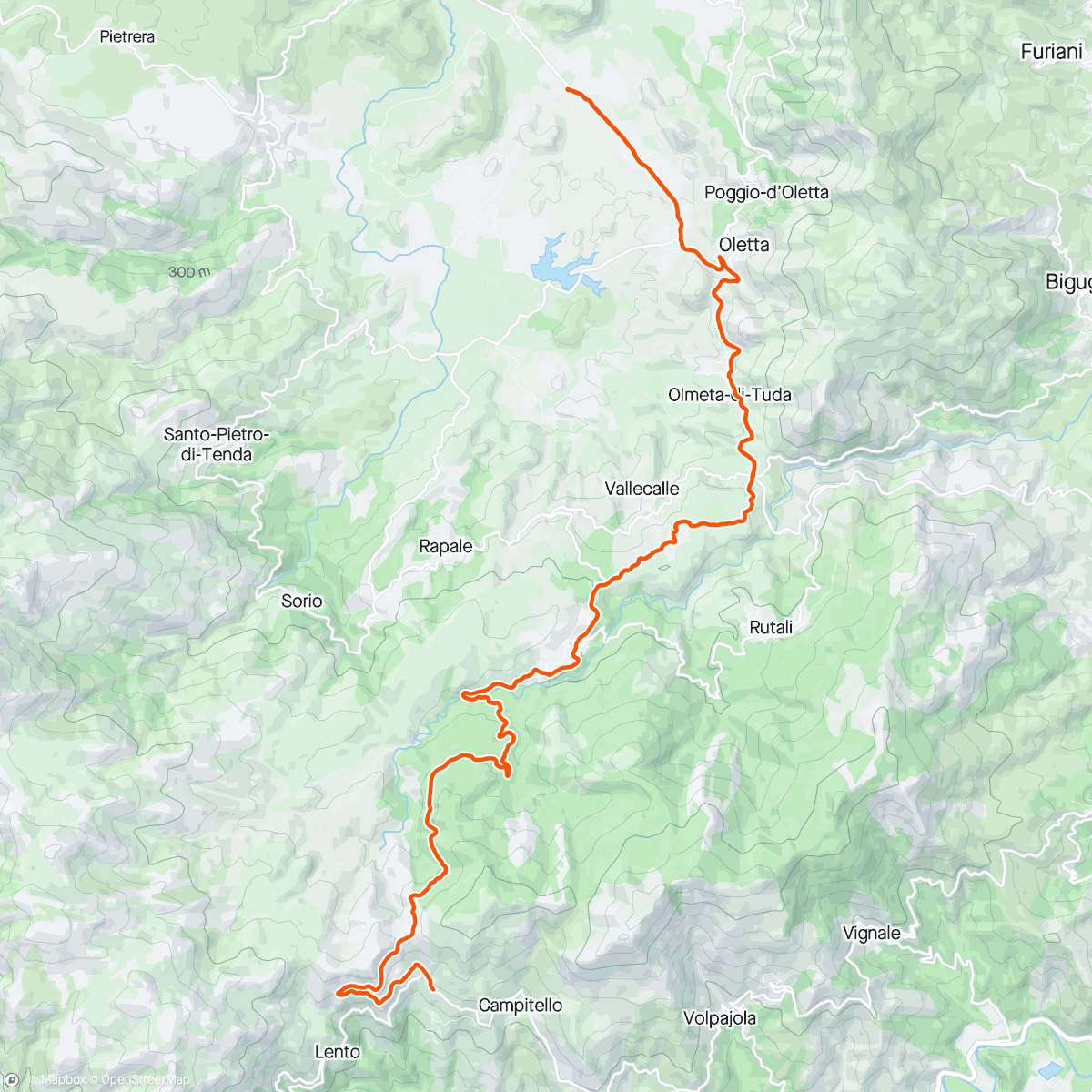 Map of the activity, COR24 Col de Bigorno