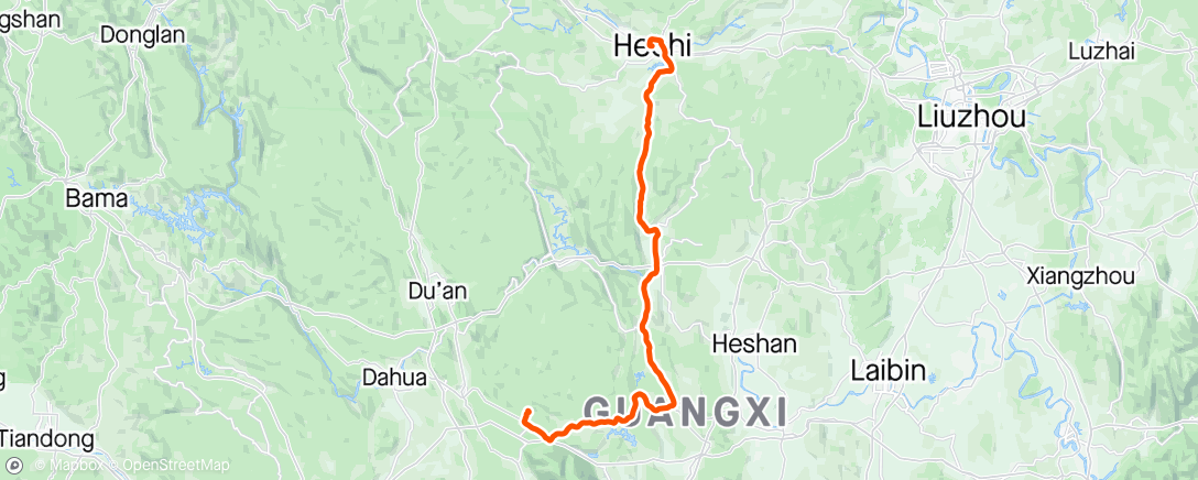 Map of the activity, 🇨🇳 Tour of Guanxi 5