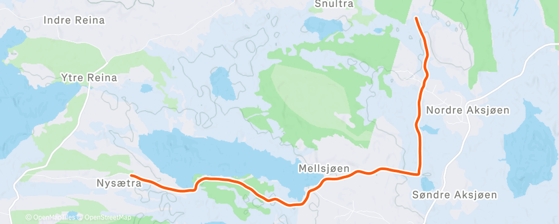 Map of the activity, Omvei rundt Mellsjøen Del 2