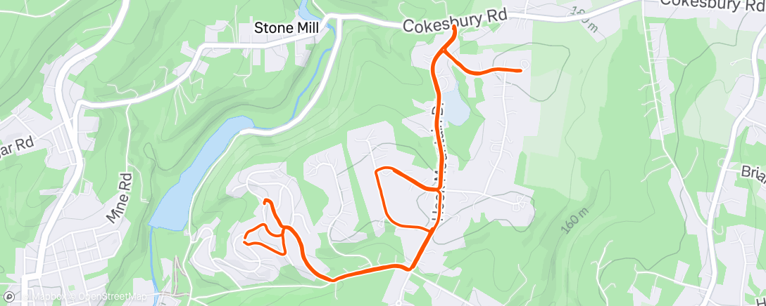 Map of the activity, Morning Run
