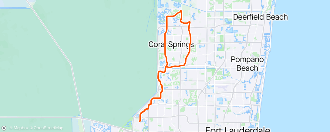 Map of the activity, Lesters Ride