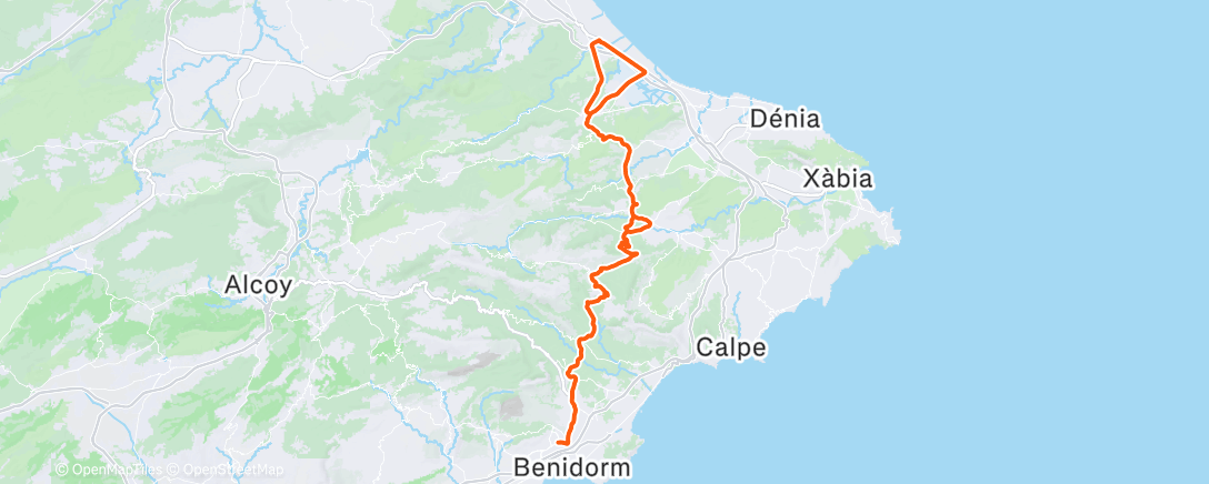 Map of the activity, Racing