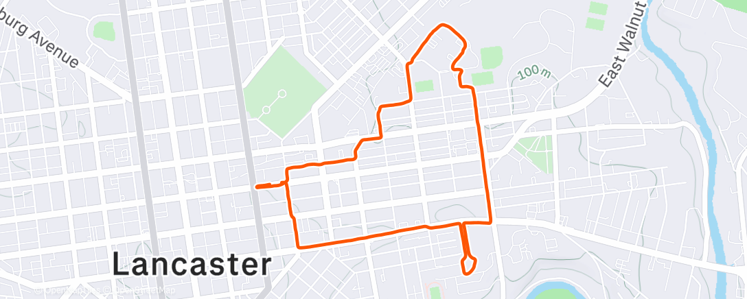 Map of the activity, Lunch Run