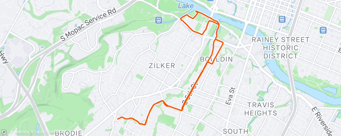 Map of the activity, Lunch Run
