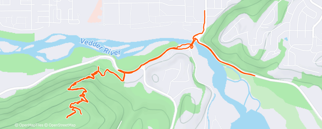 Map of the activity, Lunch Trail Run