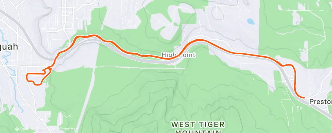 Peta aktivitas, Didn't wake up in time to Cowgill so I had to settle for working out by myself in the rain