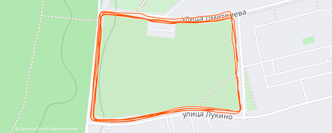 Map of the activity, Дневной забег