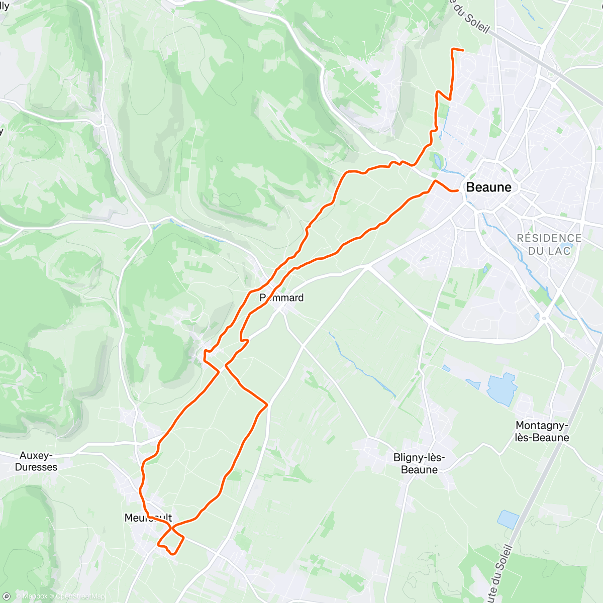 Map of the activity, Semi marathon de Beaune🥰