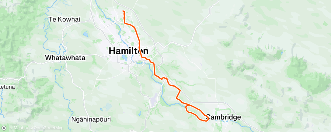 Map of the activity, Morning Ride