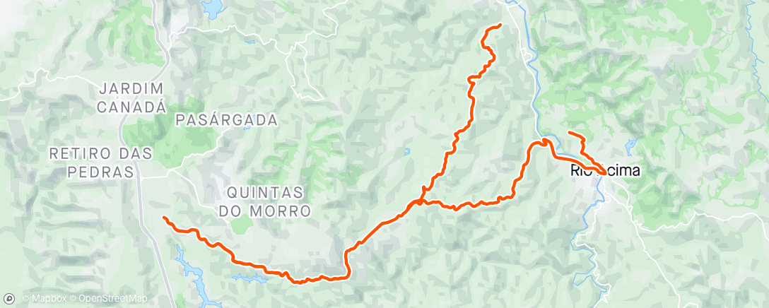 Map of the activity, APAC/Poeirenta até asfalto/volta por rioacima