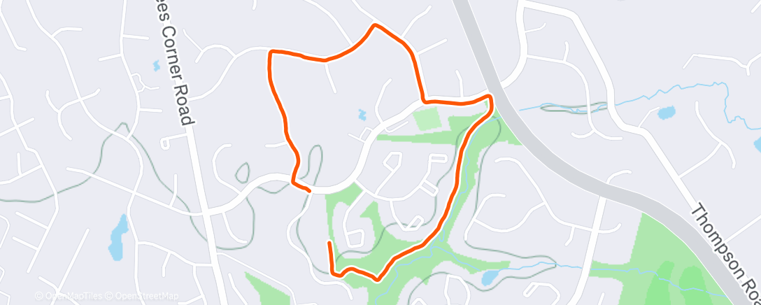 Map of the activity, Afternoon Walk