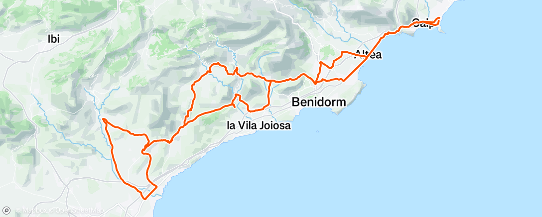 Mapa de la actividad, Fahrt am Morgen