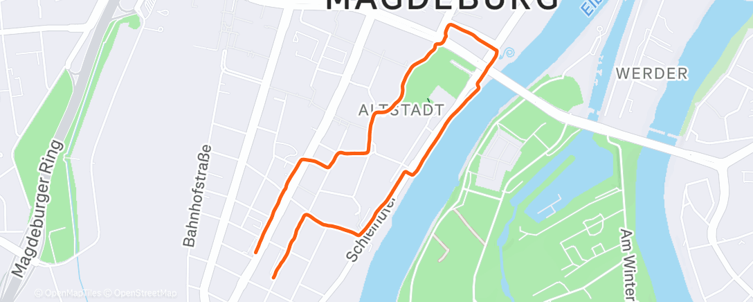 Карта физической активности (Spaziergang am Nachmittag)