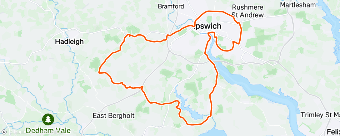 Map of the activity, Afternoon Mountain Bike Ride