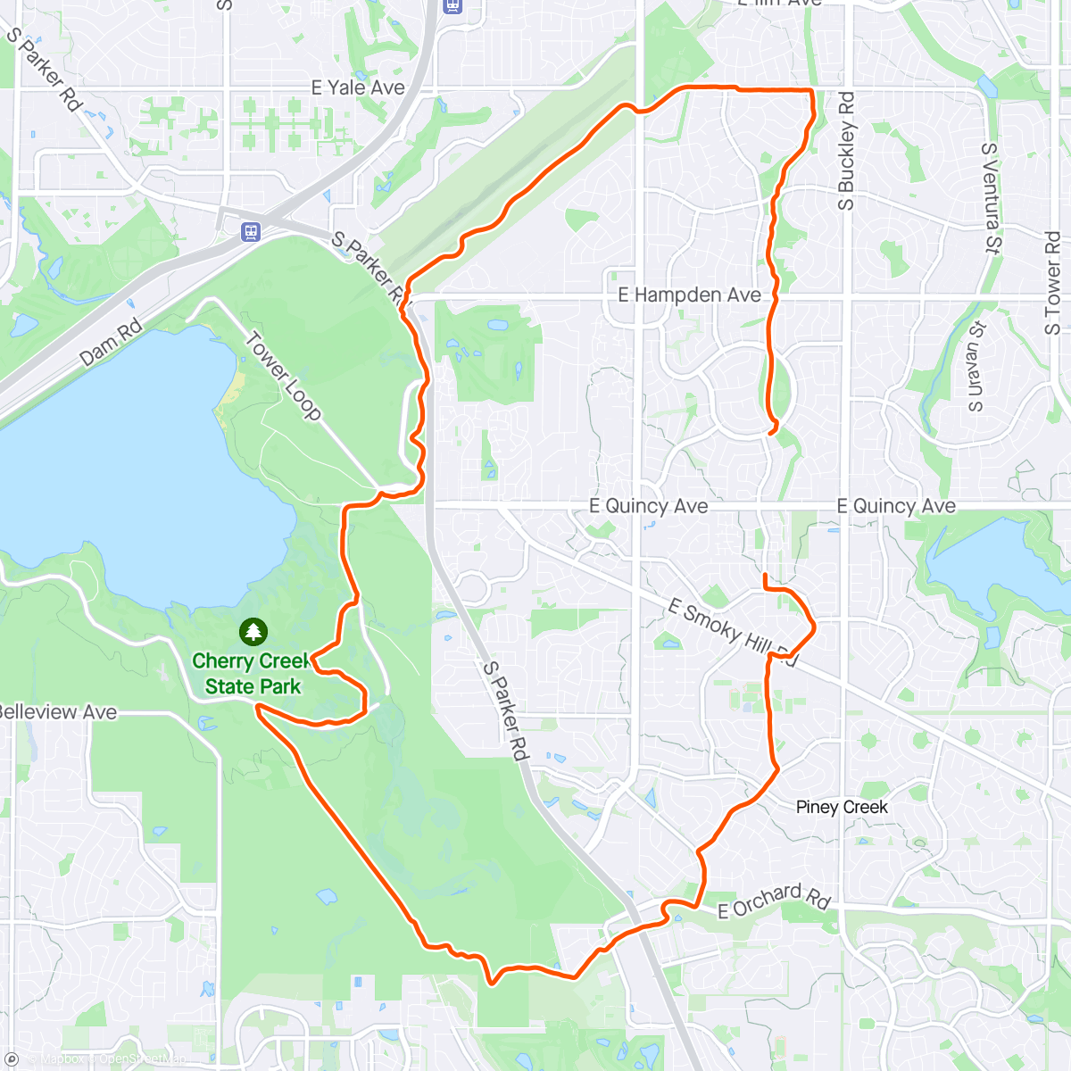 Carte de l'activité Afternoon Trail Run