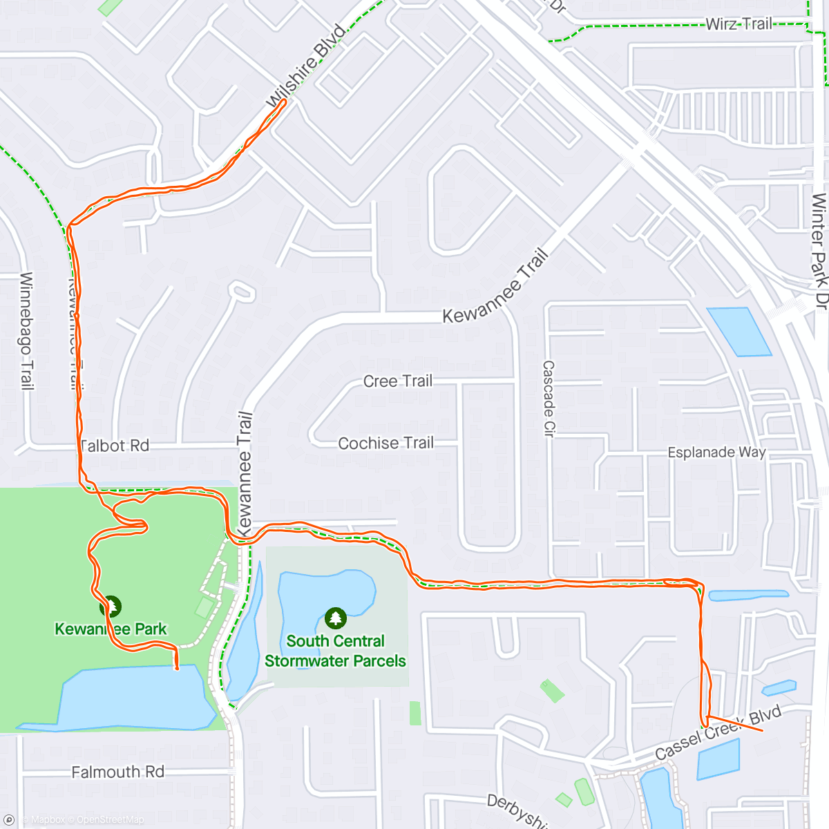 Map of the activity, Pup walk