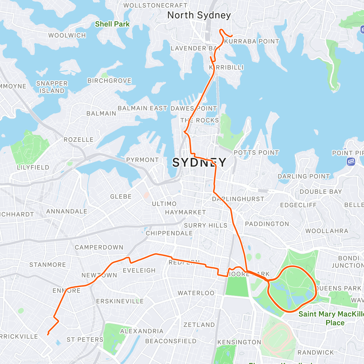 Map of the activity, Morning Ride