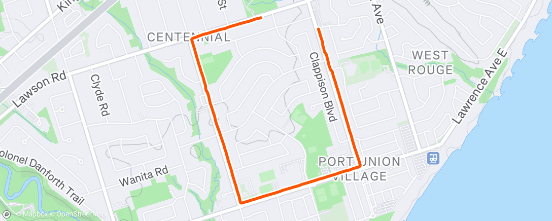 Map of the activity, Morning Run