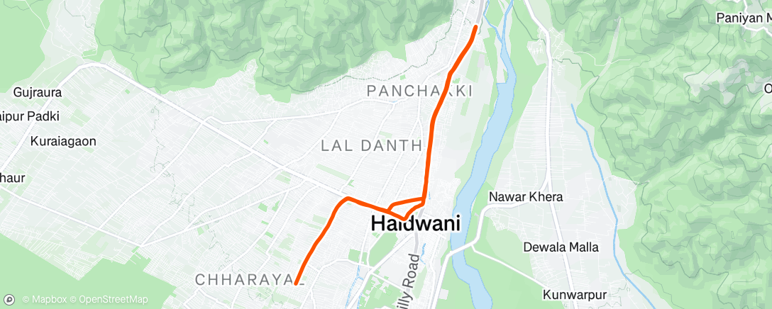 Map of the activity, Morning Run