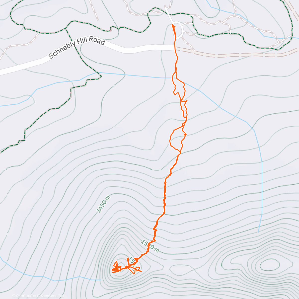 Map of the activity, Sedona scramble