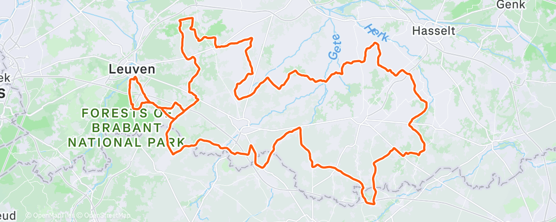 Map of the activity, Morning Ride