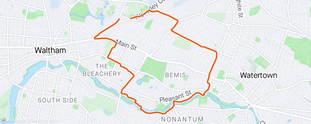Map of the activity, PT Ride