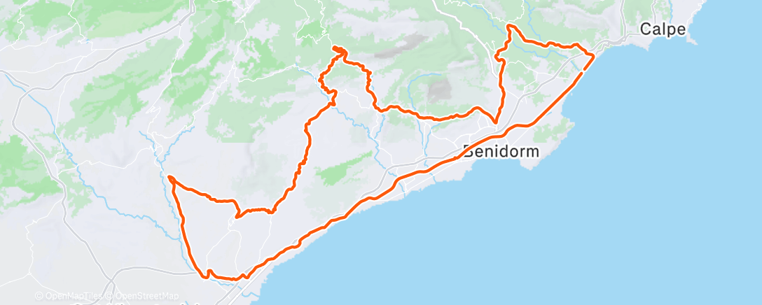 Map of the activity, Pedalata mattutina