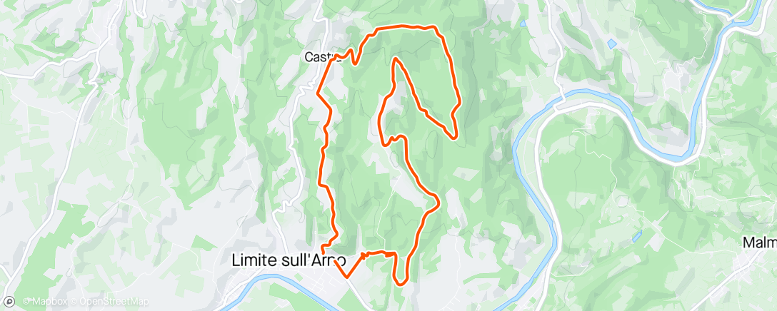 Map of the activity, Montalbano Ecotrail