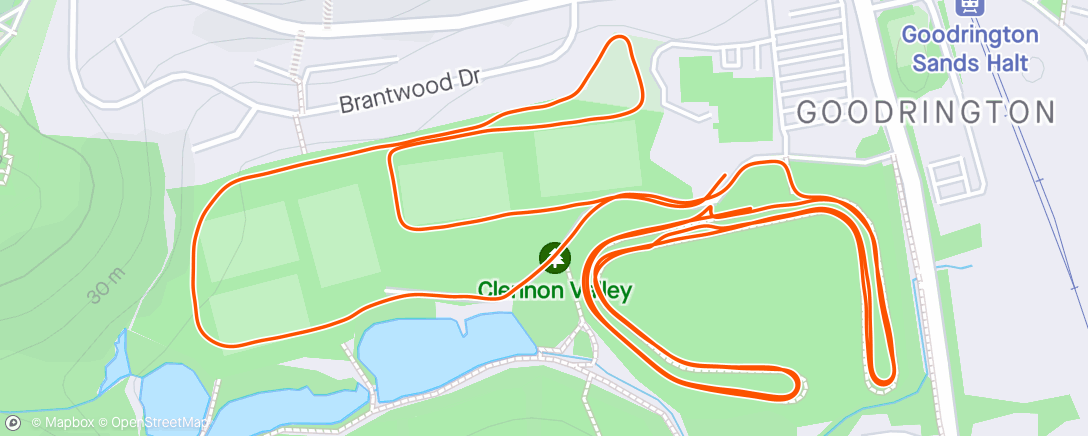 Map of the activity, Day 63 - parkrun #98 - official time 33:42