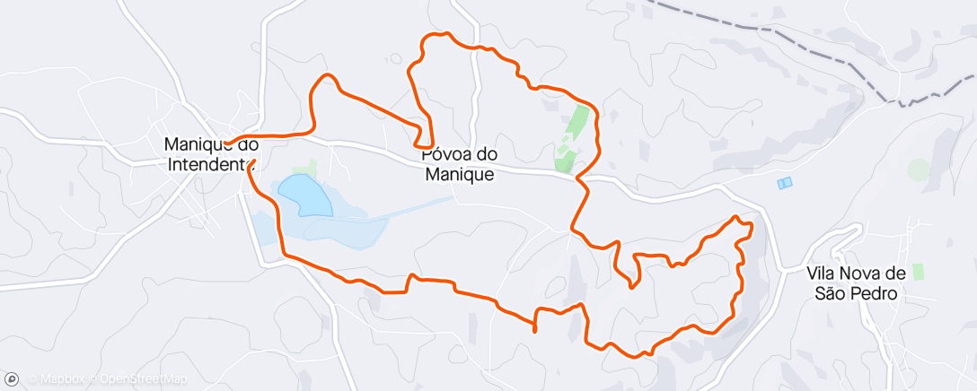 Map of the activity, Trilho de Pinamanique