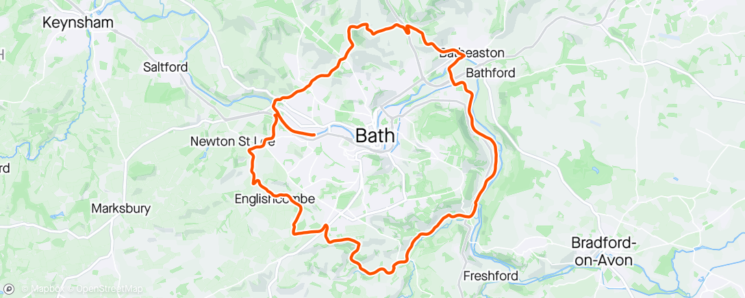 Map of the activity, Circuit of Bath Walk
