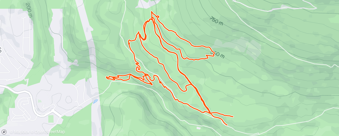 Map of the activity, Lucy's first Mtb in Squamish