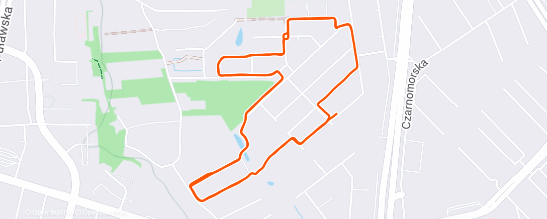 Map of the activity, Afternoon Run