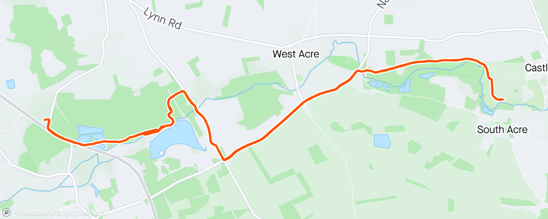 活动地图，Kings Lynn and West Norfolk - W12 Sun Long Run - 18km Long Run