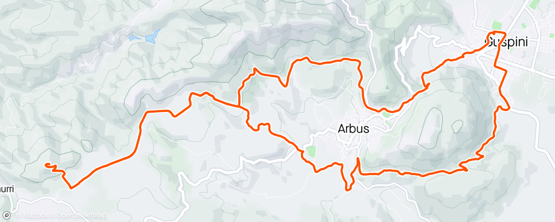 Carte de l'activité Sessione di mountain biking pomeridiana