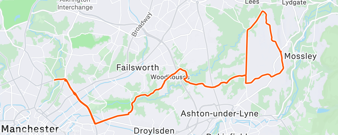 Map of the activity, Morning Ride