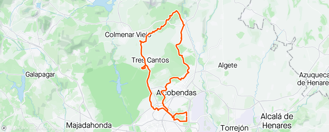 Map of the activity, Guadalix + Senderos del Canal