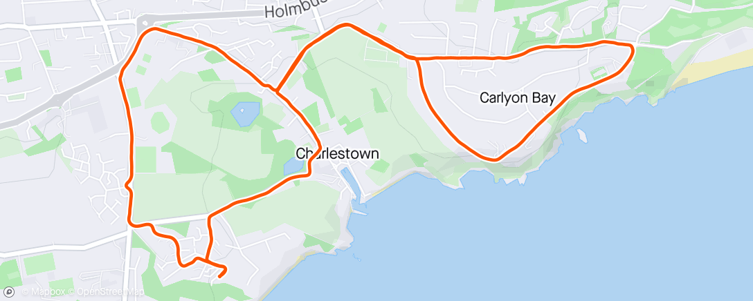 Map of the activity, Afternoon Run