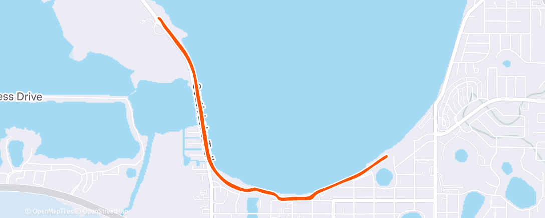 Map of the activity, Afternoon Run