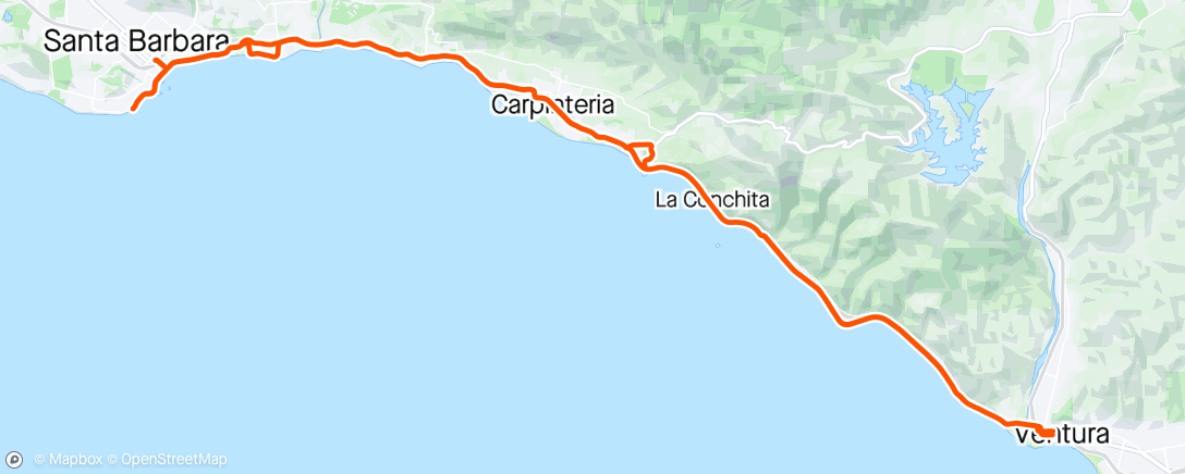 Map of the activity, Annual SB Ride